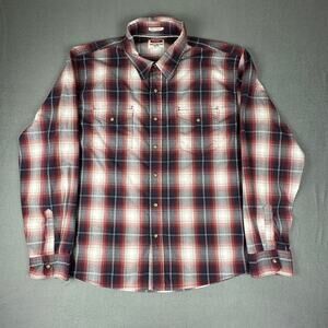 Wrangler Western Shirt Men's 2XL Snap Button Flex Comfort